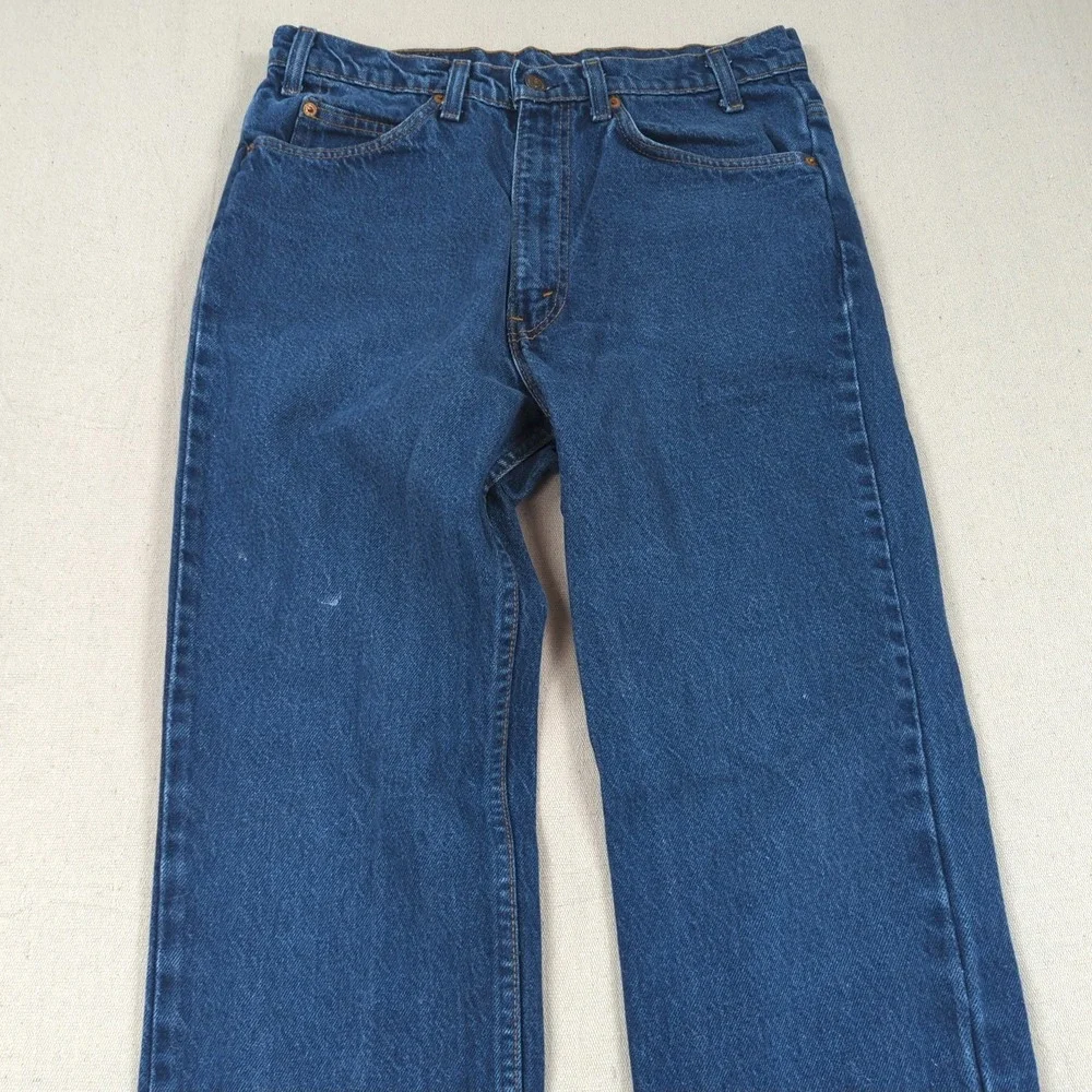 Vintage Levis Jeans Mens 34x30*‎ Blue 517 Boot Cut Orange Tab Hemmed 70s 80s